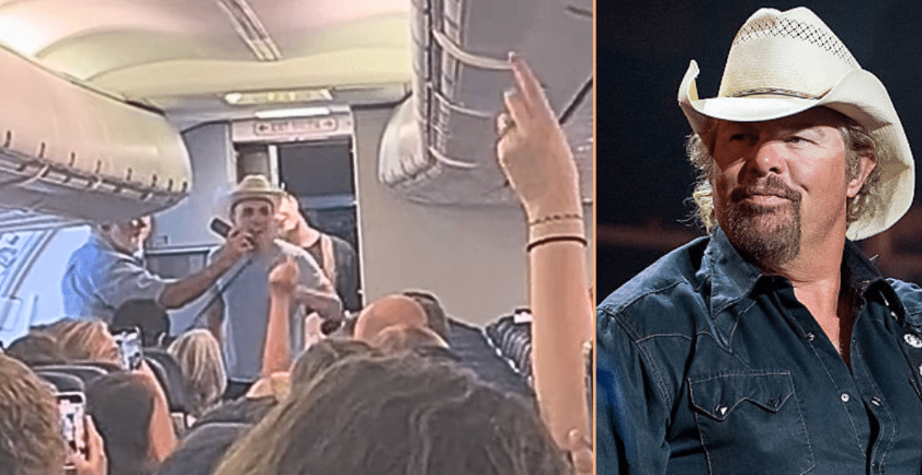 Country Singer Leads Entire Plane In Sing-A-Long Tribute To Toby Keith
