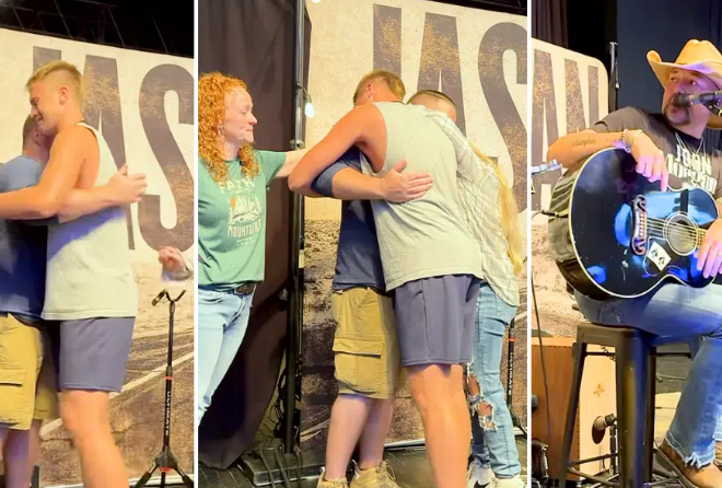 WATCH: Jason Aldean Reunites Military Kids With Their Dad During Show