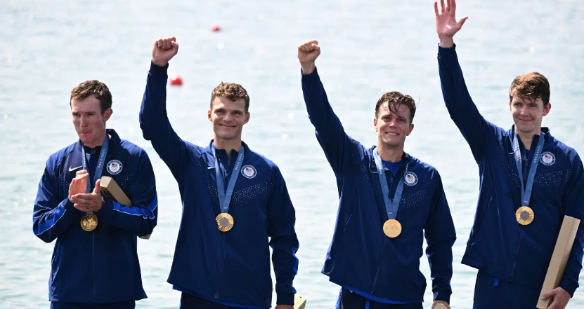 Gold Medal-Winning U.S. Rowing Team Sheds Tears During National Anthem