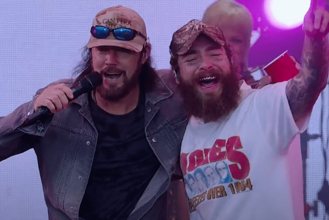 Post Malone Brings Out David Lee Murphy To Sing Playful Duet Of ‘Dust On The Bottle’