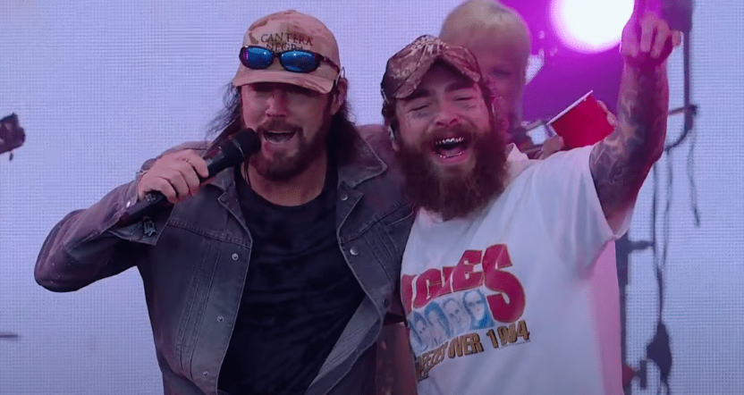 Post Malone Brings Out David Lee Murphy To Sing Playful Duet Of ‘Dust On The Bottle’