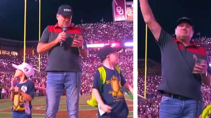 Former OU Football Coach Gets Emotional During Toby Keith Tribute