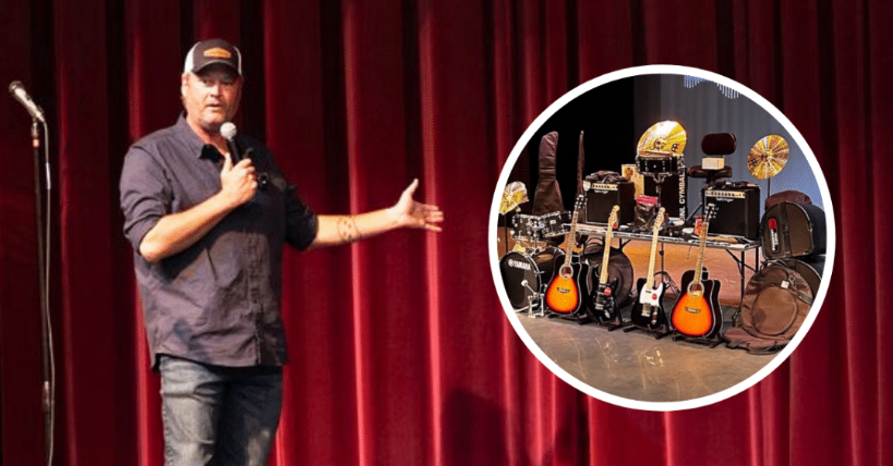 Blake Shelton Surprises His Former High School With Brand-New Musical Instruments