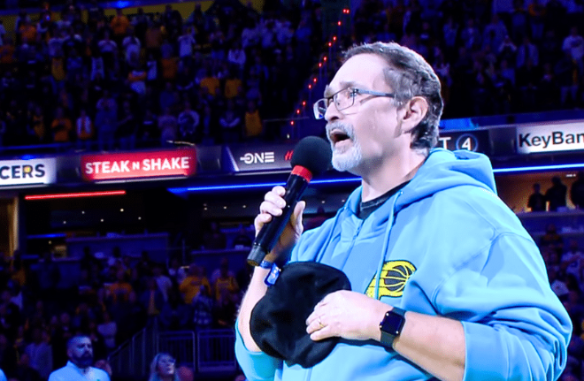 AGT Winner Richard Goodall Delivers Stunning National Anthem At Pacers Vs. Heat Game