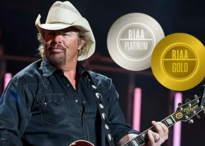 Toby Keith Earns Five New Posthumous Gold & Platinum Certifications