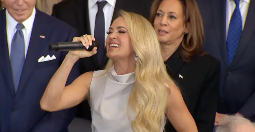 Carrie Underwood Goes A Cappella For “America The Beautiful” Inauguration Performance After Technical Difficulties