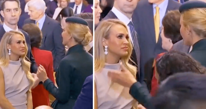 Video Captures Carrie Underwood And Ivanka Trump Having a Moment During Inaugural Lunch