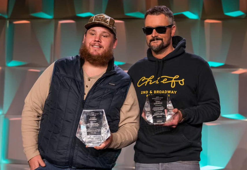 Eric Church and Luke Combs Reflect On Concert For Carolina As They Accept CRS 2025 Artist Humanitarian Award