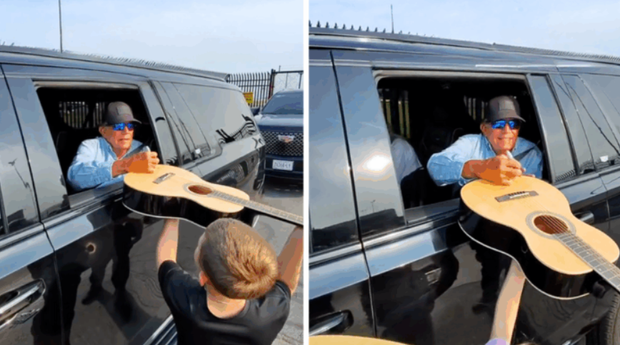 George Strait Makes Young Fans’ Day By Stopping To Sign Their Guitars
