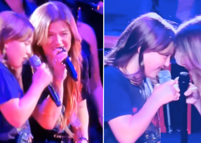 Kelly Clarkson Surprises Vegas Audience With Heartwarming Duet With 11-Year-Old Daughter