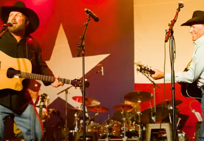 Garth Brooks Surprises Crowd At George Strait’s Texas Flood Relief Benefit Concert