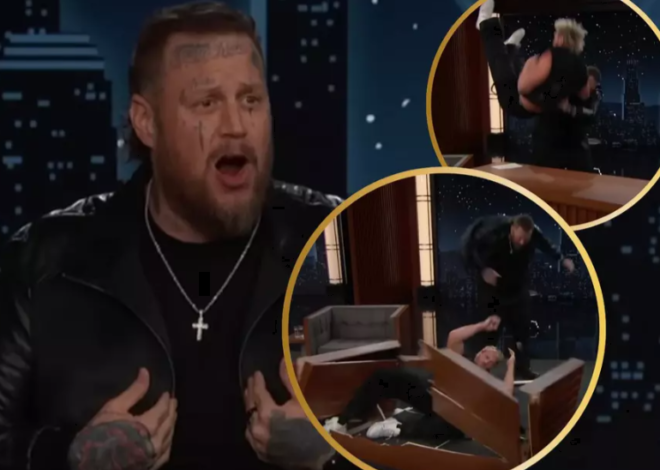 Jelly Roll Slams Logan Paul Through a Desk After WWE Stars Crash ‘Jimmy Kimmel’ [Watch]