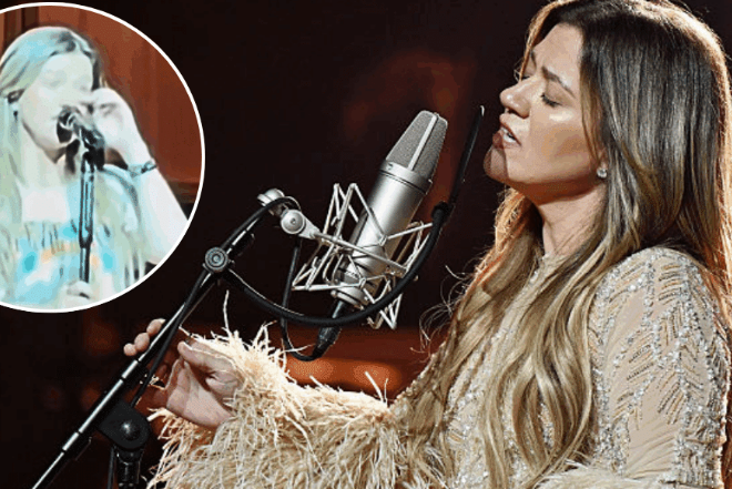 Kelly Clarkson Sheds Tears Singing Her Emotional New Rendition Of “Piece By Piece”