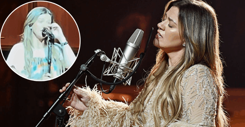 Kelly Clarkson Sheds Tears Singing Her Emotional New Rendition Of “Piece By Piece”