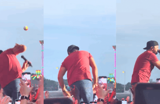 Luke Bryan Gets Struck In The Face By Object Thrown From The Crowd At Recent Show