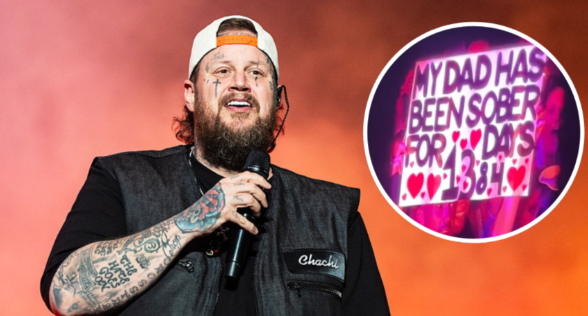 Jelly Roll Jumps Off Stage Mid-Show To Meet Fan Who’s 1,384 Days Sober, “I Never Do This”