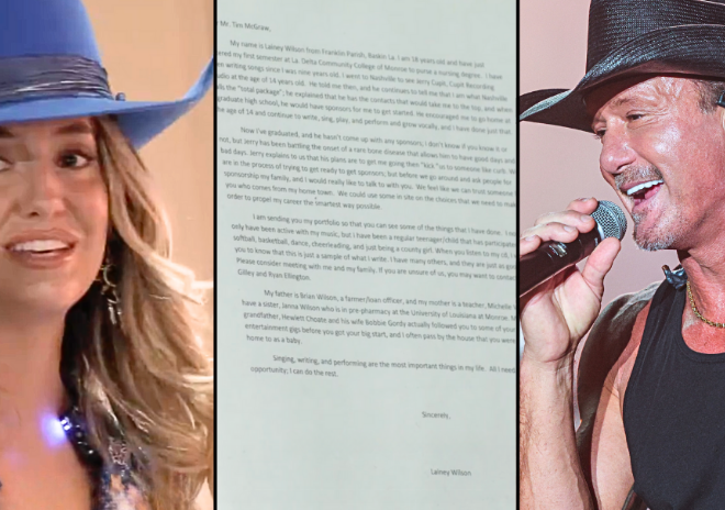 Lainey Wilson Reacts To Her “Desperate” Letter To Tim McGraw From When She Was 18