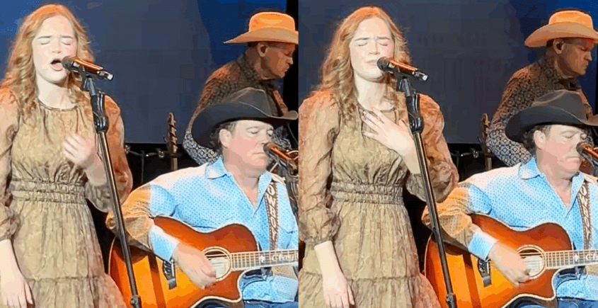 Clay Walker Gets Emotional Watching His Teenage Daughter Sing “Jesus, Take The Wheel” Onstage