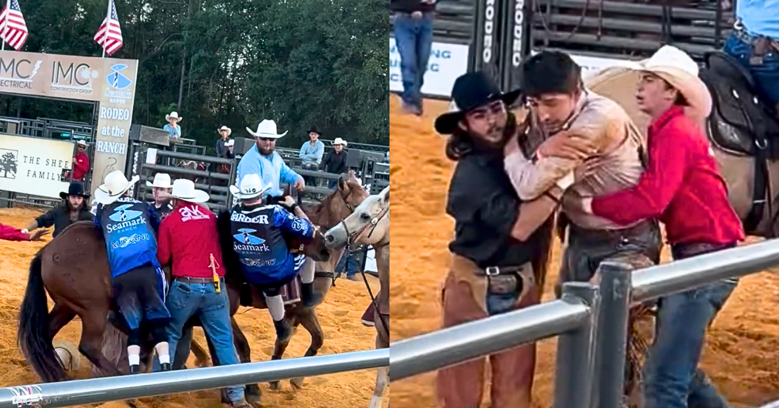 Rodeo Drama: Cowboy’s Terrifying Bucking Bronco Close Call