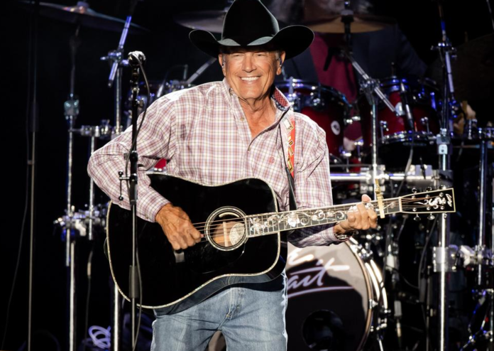 George Strait performing live, the legendary King of Country Music